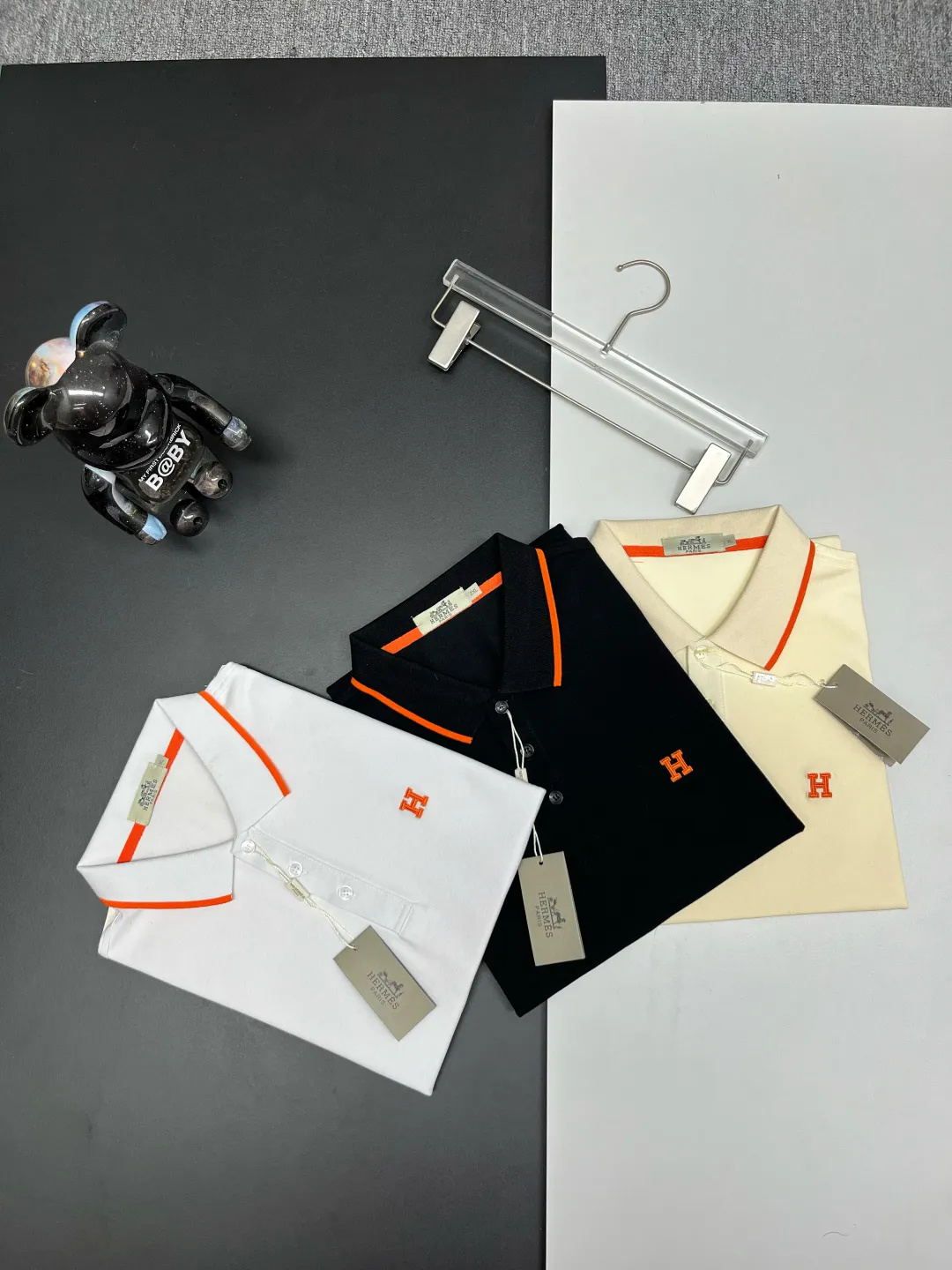 HERME New Arrival Polo Same Style 210 ， Factory New Arrival Versatile : Black White Size：M-XXXL